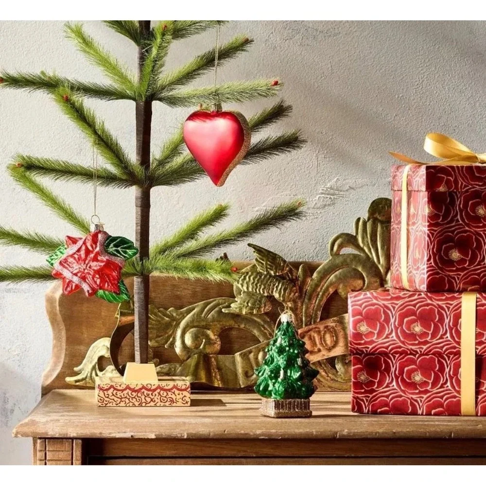 John Derian Target Glass Christmas Tree Ornament 2025 Dated‎ Green  4.25